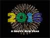 Nieuwjaarskaarten 2025, de beste wensen met een vuurwerk animatie
