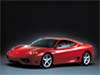autokaarten, Red Ferrari Modena, sportwagen ecards
