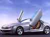 kaarten met autos, Mercedes Benz SLR concept auto, sportwagen ecards