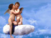 Engeltjes e-cards, engelen wolk, spirituele kaarten