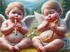 Theme: Engelen kaarten e-card: Music Angels