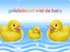 Geboortekaarten, een grappige animatie van drie eendjes, baby kaarten