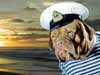 Hondenkaarten kapitein Boris de ouwe honde zeevaarder