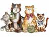 Katten kaarten, een katten familie op e-cards