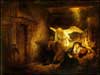 Kerstkaarten, geboorte van Jezus van Rembrandt