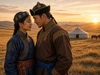 Mongools stel in traditionele kleding verliefd e-card