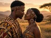 Zuid-Afrikaans verliefd stel liefdeskaart
