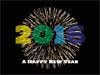 Nieuwjaarskaarten 2024, de beste wensen met een vuurwerk animatie