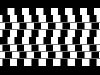Kaarten met optische illusies, de lijnen zijn echt recht en horizontaal