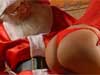 Sexy Kerstkaarten, Kerstvrouwtje laat Santa inspecteren