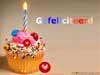 Verjaardagskaarten flash animatie cupcake
