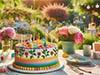 Theme: Verjaardagskaarten e-card: Zomer taart