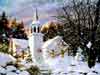 3D Christmas Cards Little Church, Snow Applet E-cards