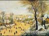 Painted Christmas Cards, winterlandscape from Pieter Bruegel