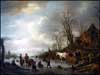 Painted Christmas Cards, winterlandscape from Van Ostade